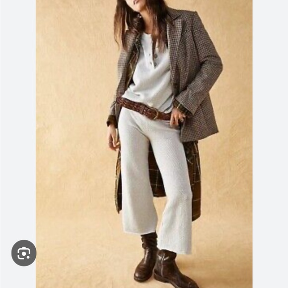 FREE PEOPLE Hailee sweater set size large Ivory Heather NWT - Picture 7 of 12